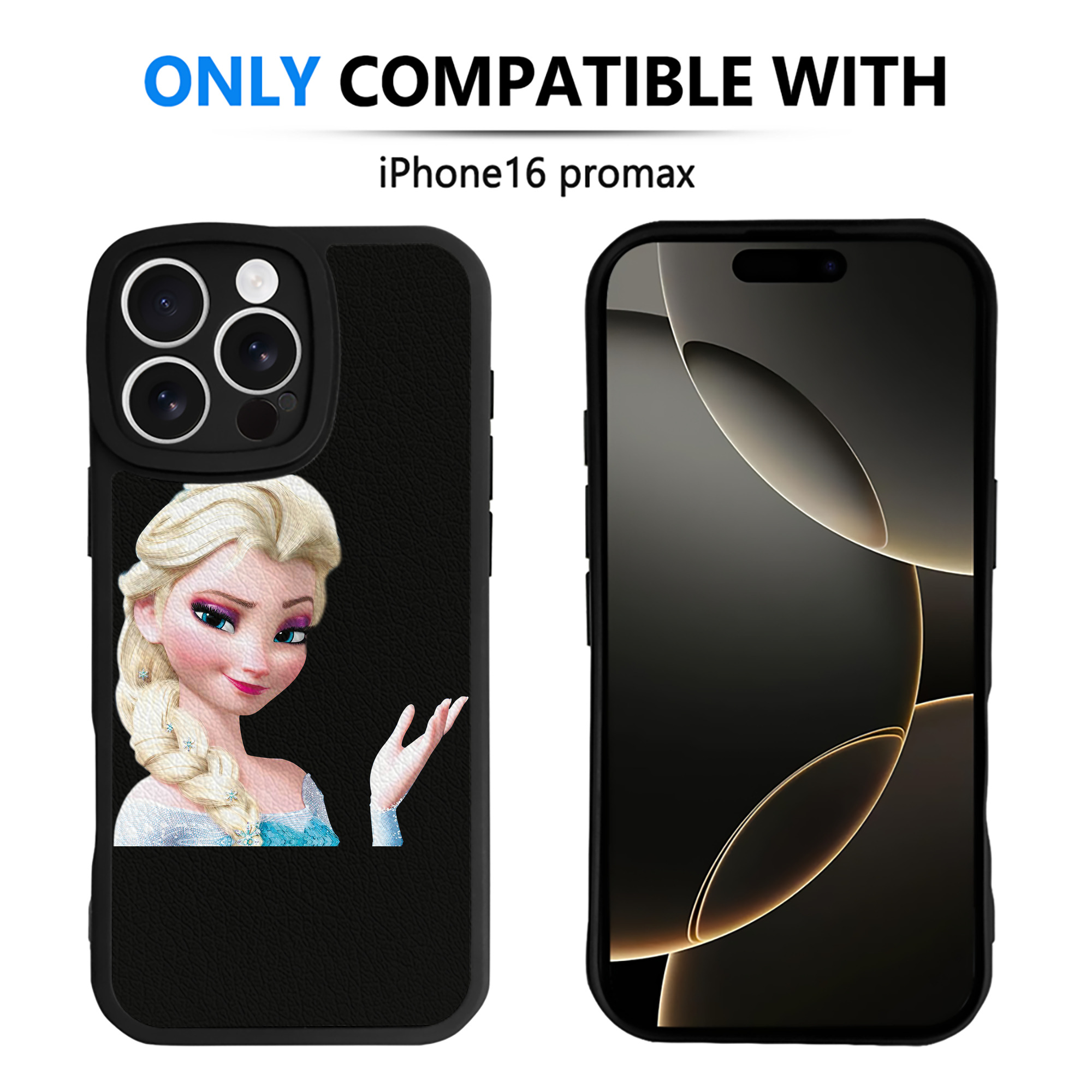 （画像用） アナと雪の女王 アンナ エルサ Frozen Anna Elsa 【iPhone 16シリーズ対応】シリコンスマホケース（レザー調） 材質：シリコン